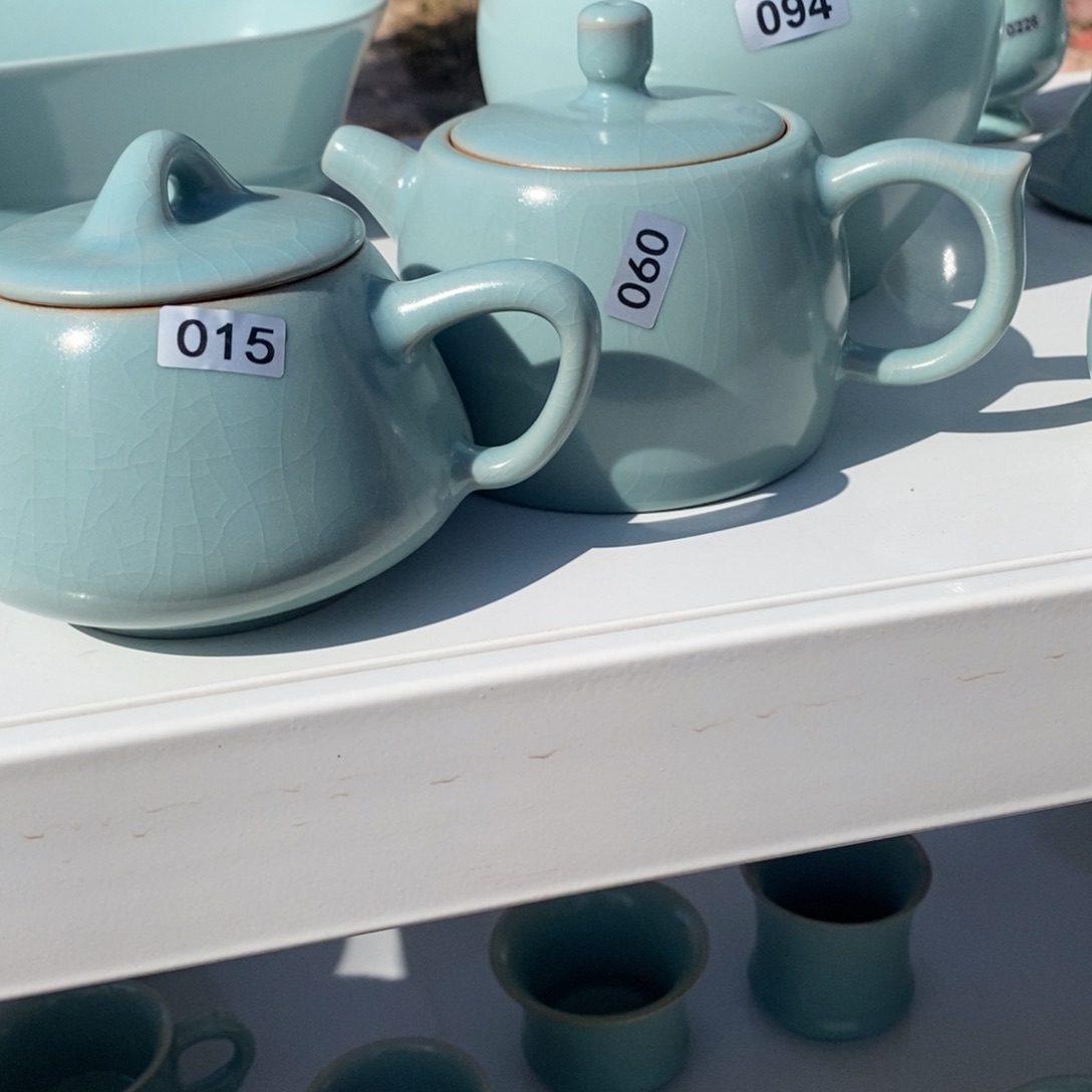 摆件岁**情抱朴汝瓷仿古微瑕