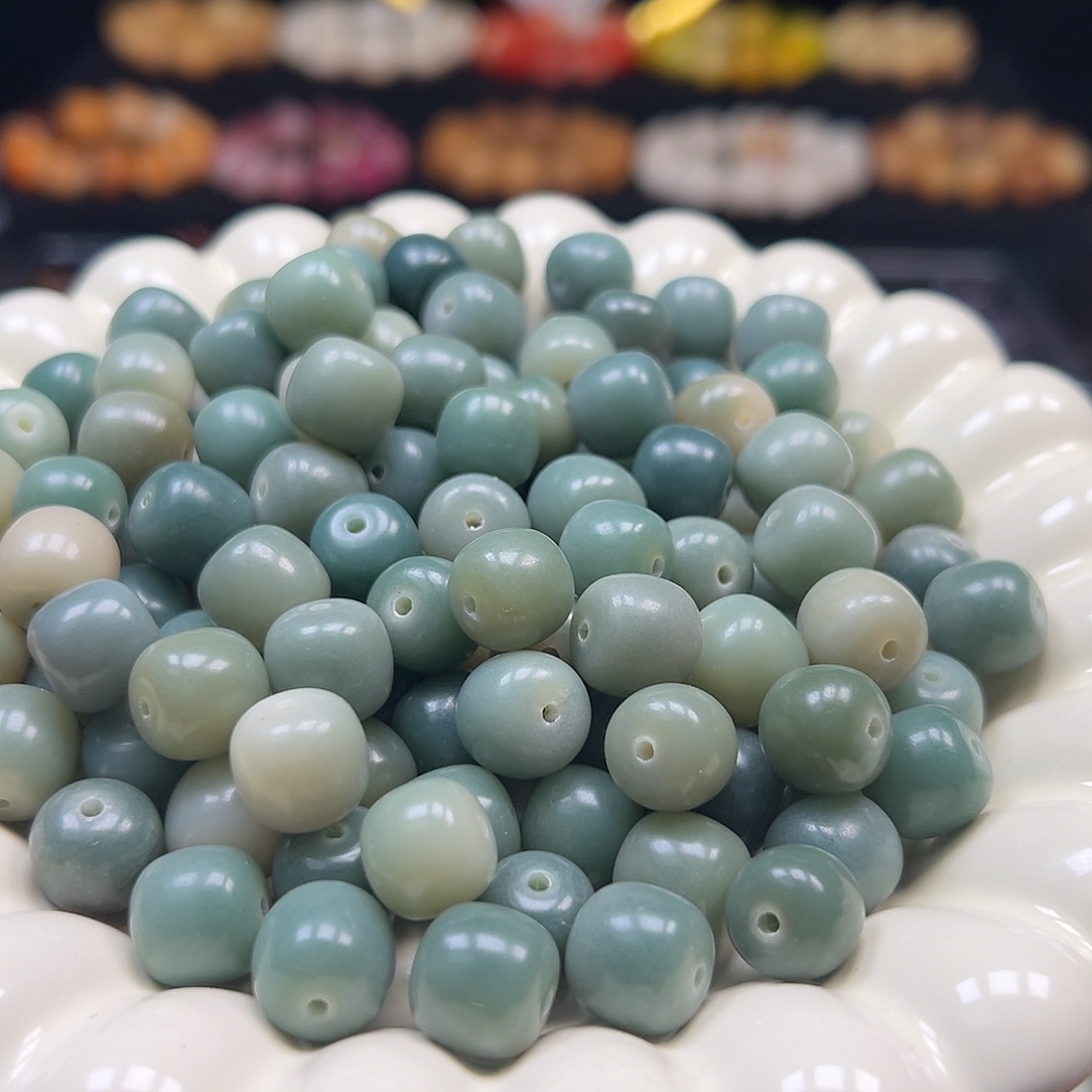菩提根/象牙果手串卡11.12左右海盐蓝桶150颗