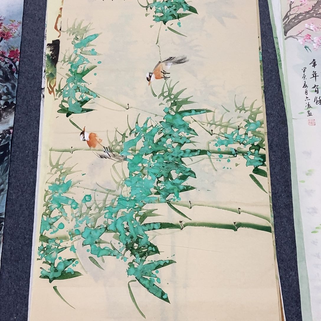 国画四尺竹子一副