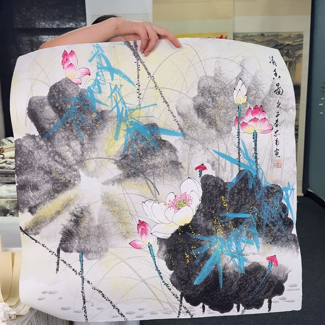 纯手绘国画作作作品