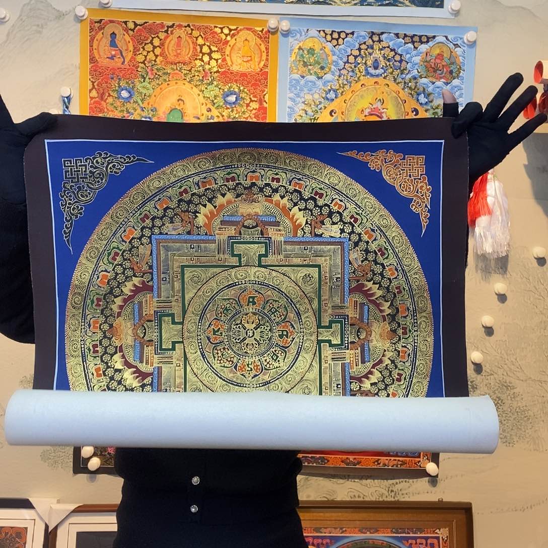 卷轴画纯手绘坛城唐卡50尺