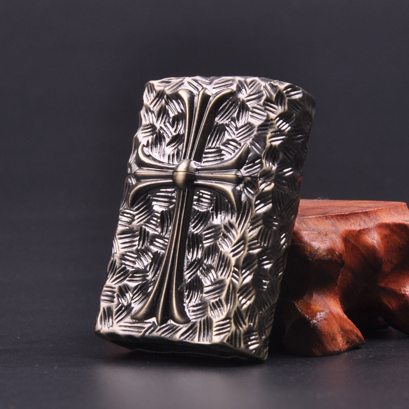 青铜盔甲十字架煤油打火机