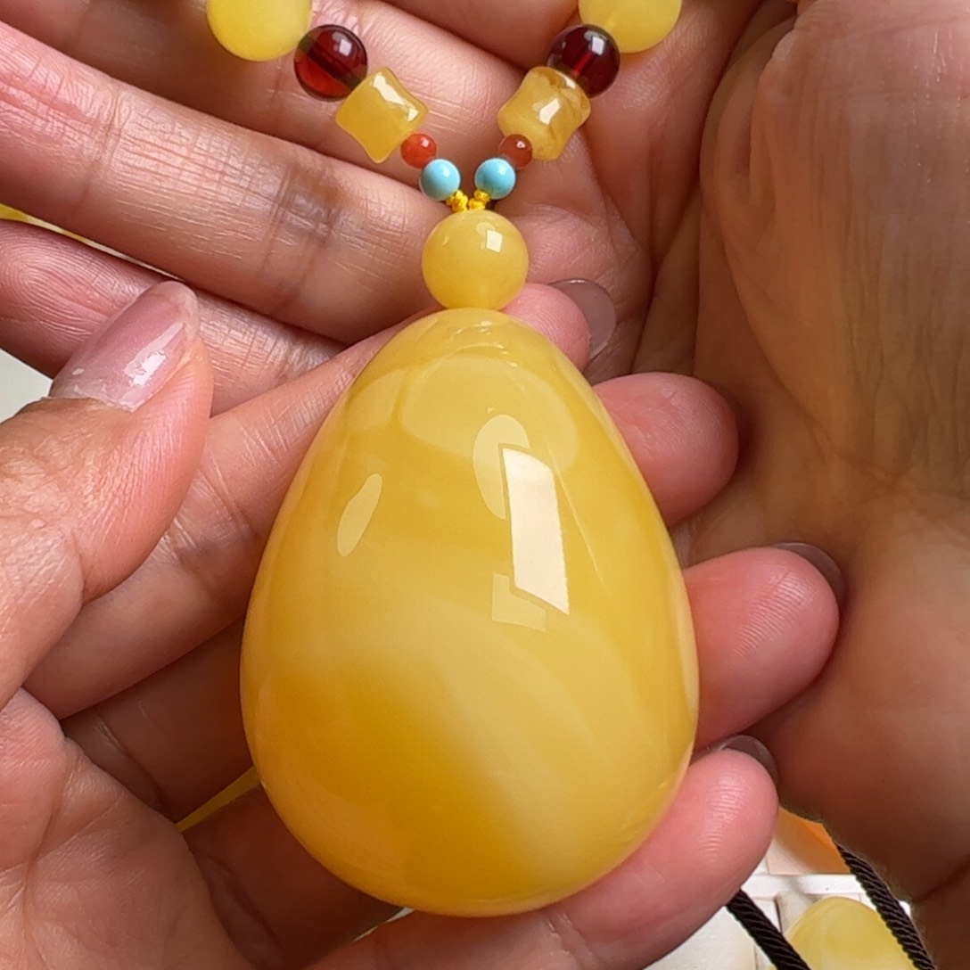 蜜蜡毛衣链未镶嵌无优化