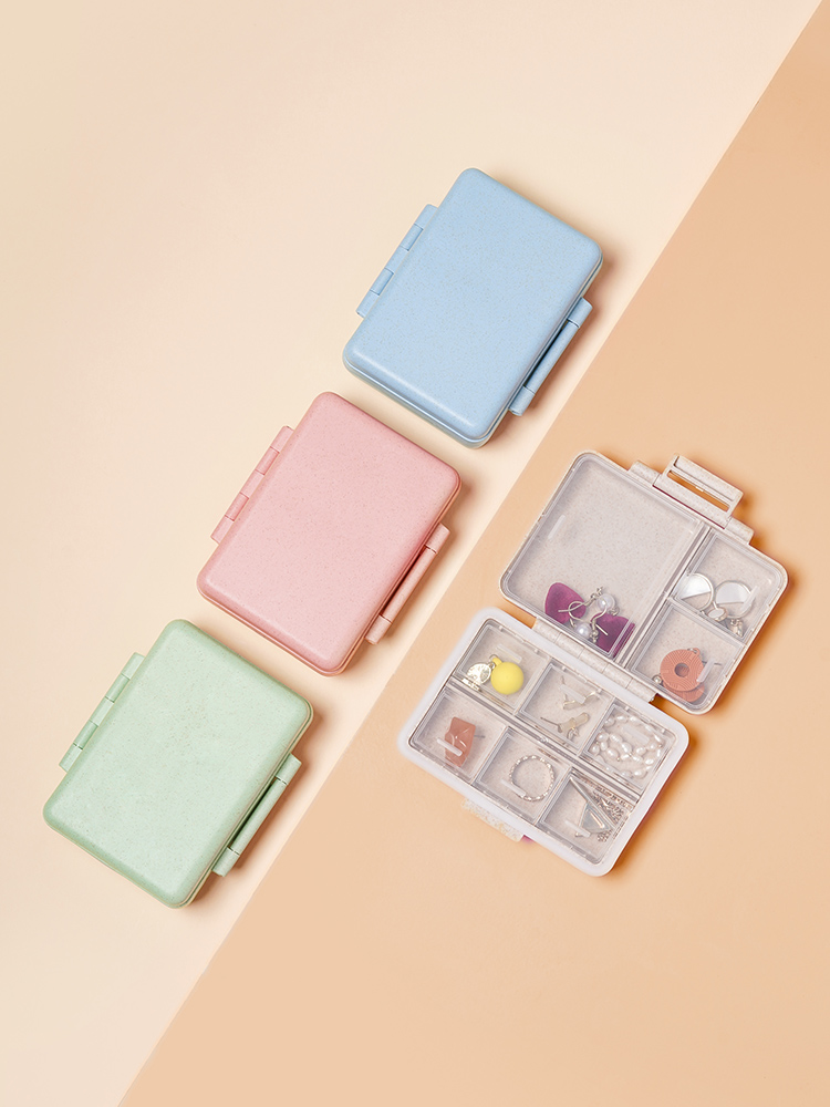 药盒简约便捷分格随身携带家用分装盒卡通盒子