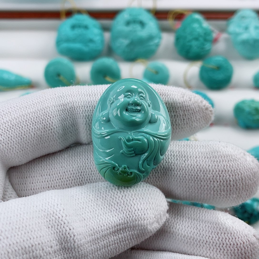 绿松石车挂未镶嵌