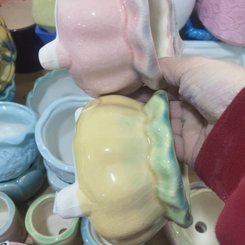 红陶陶瓷多肉花盆