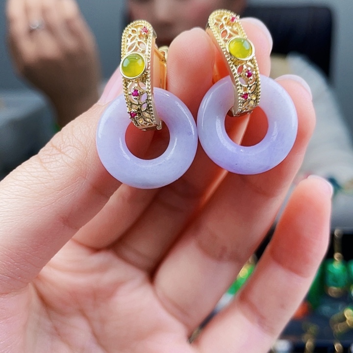 翡翠耳饰未镶嵌饰品