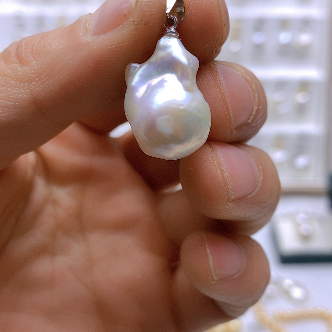 淡水珍珠颈饰银S925镶嵌