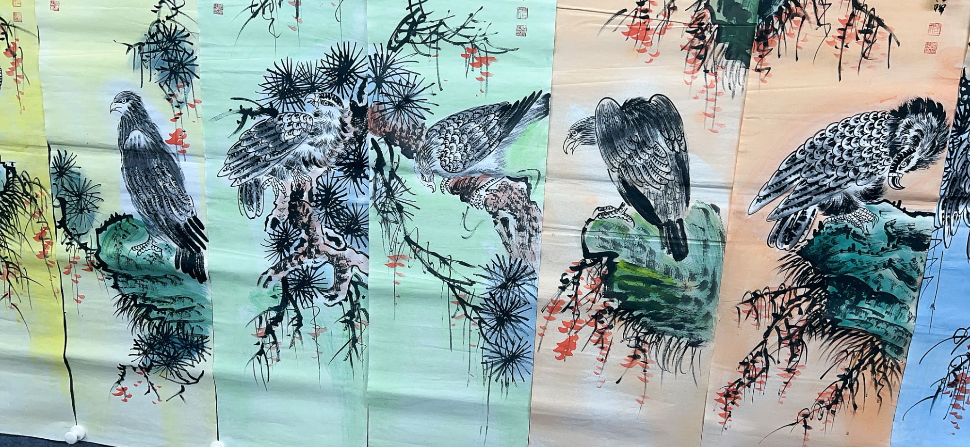 【绘溪】精品八条屏装饰画通用链接