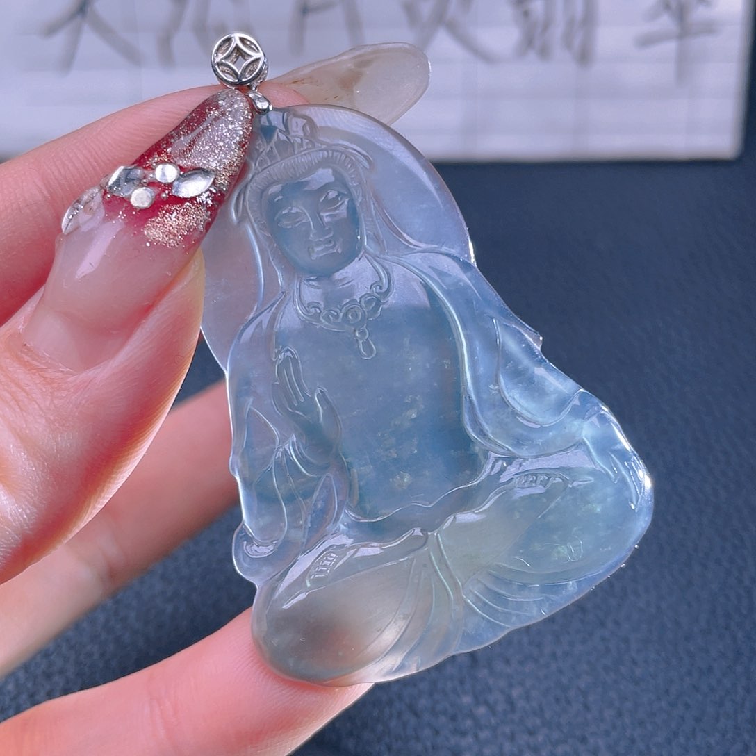 翡翠颈饰银S925镶嵌8888888888888