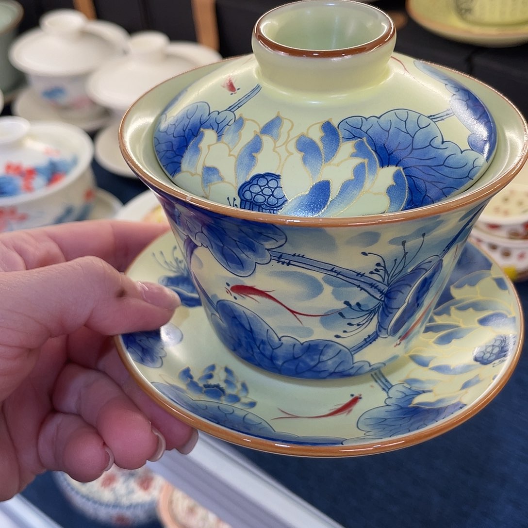 陶景德陶瓷盖碗茶具