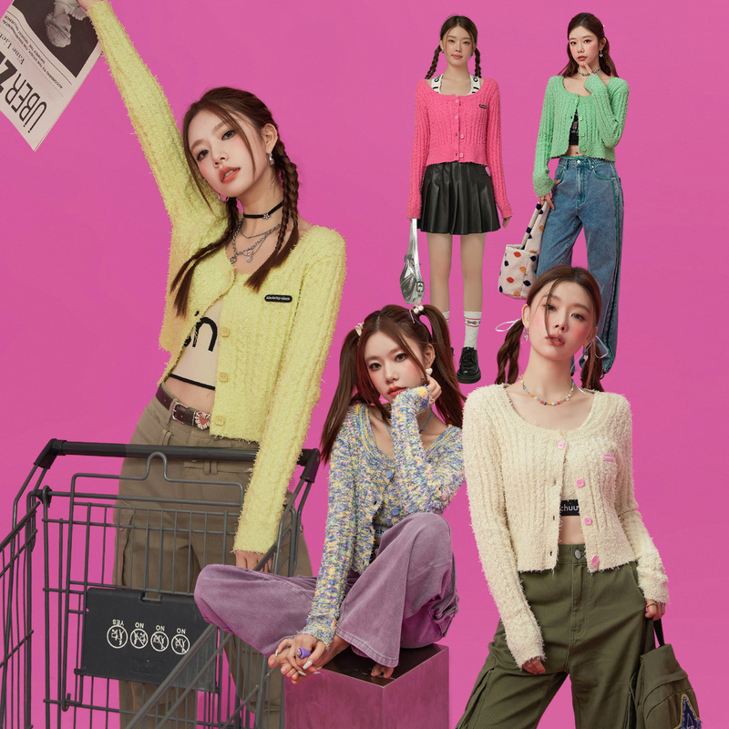 H020【金拐子专属】CHUU立体字母刺绣风拉链式简约休闲外套-F