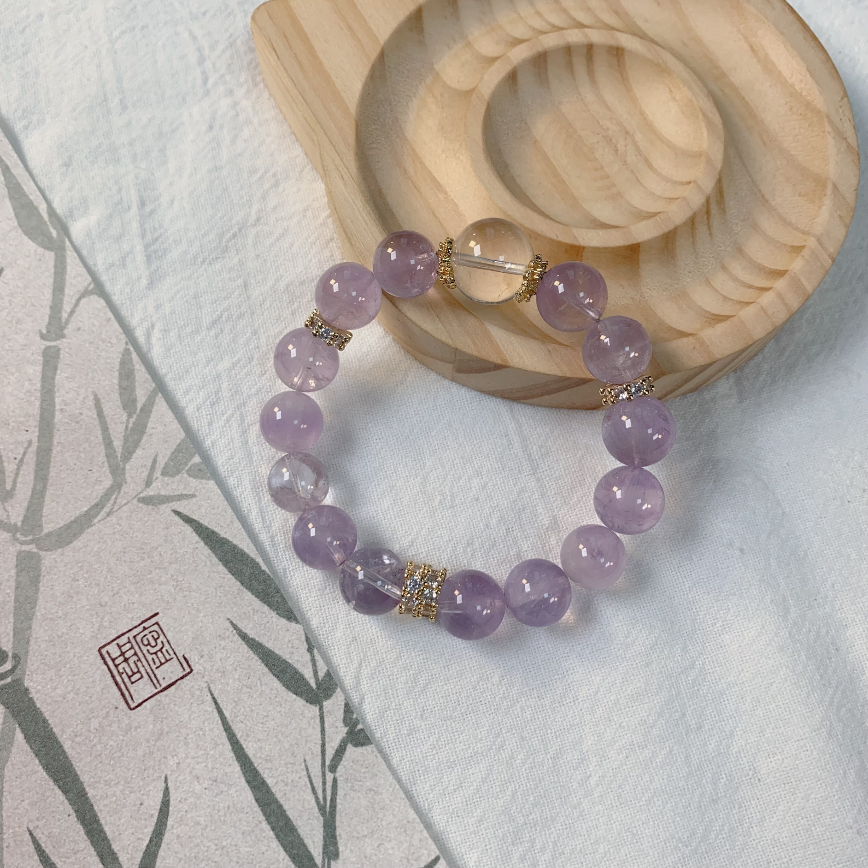 合金手链 紫水白水简约送礼女款时尚手串原创设计ZDYSJ00490