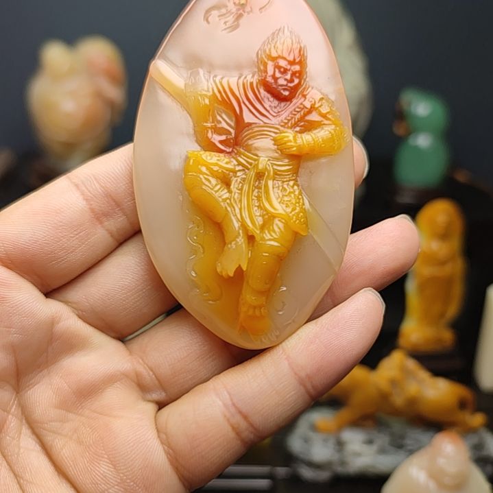 寿山石印石手把件手把件