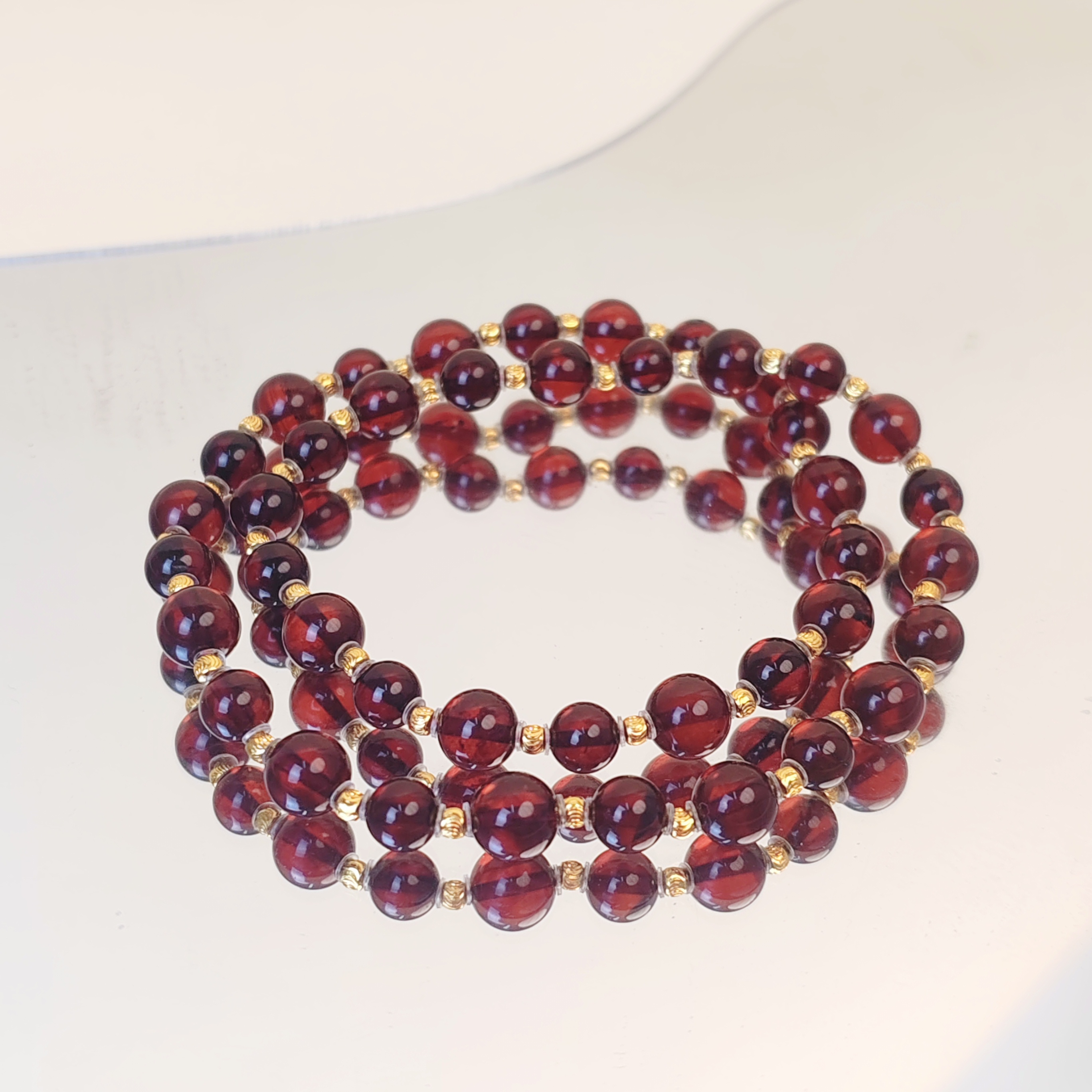 许妍同款 血珀双圈手串（微平头）