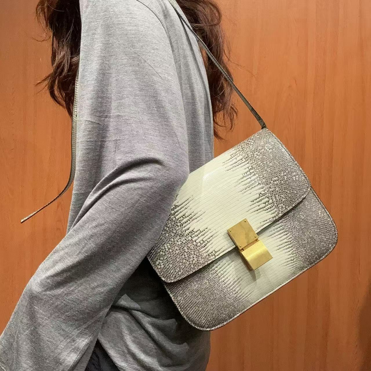 95新 Celine/思琳 【618】80 0699 蜥蜴皮单肩包