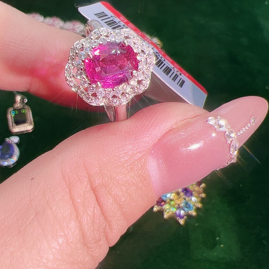 碧玺碧玺戒指银S925镶嵌