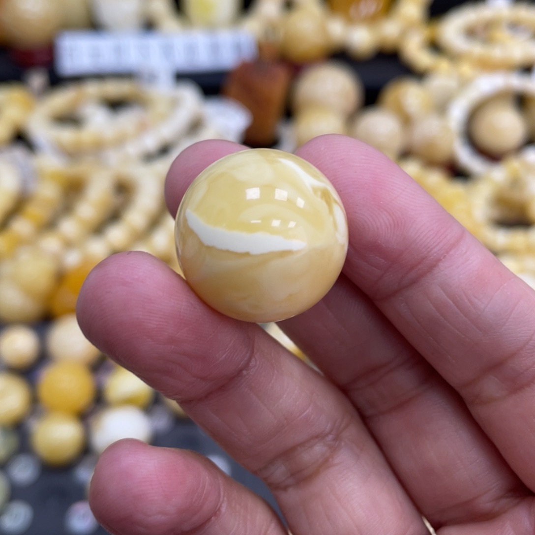 琥珀珠宝奇石未镶嵌鱼****ཀ21mm