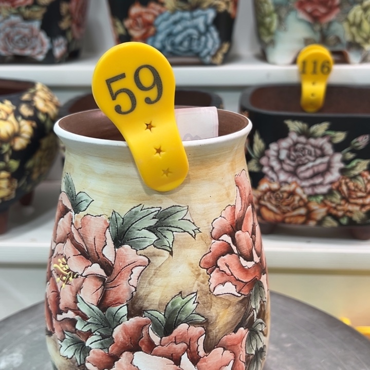 微***身花盆紫砂水晶花盆59