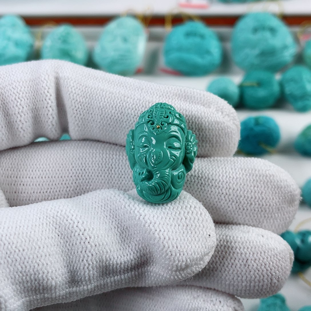 绿松石车挂未镶嵌