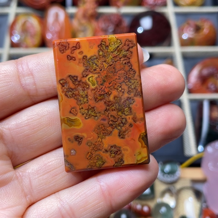 玛瑙/玉髓战国红无事牌未镶嵌