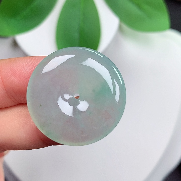 颈饰未镶嵌翡翠平安扣 27.1x5.3mm