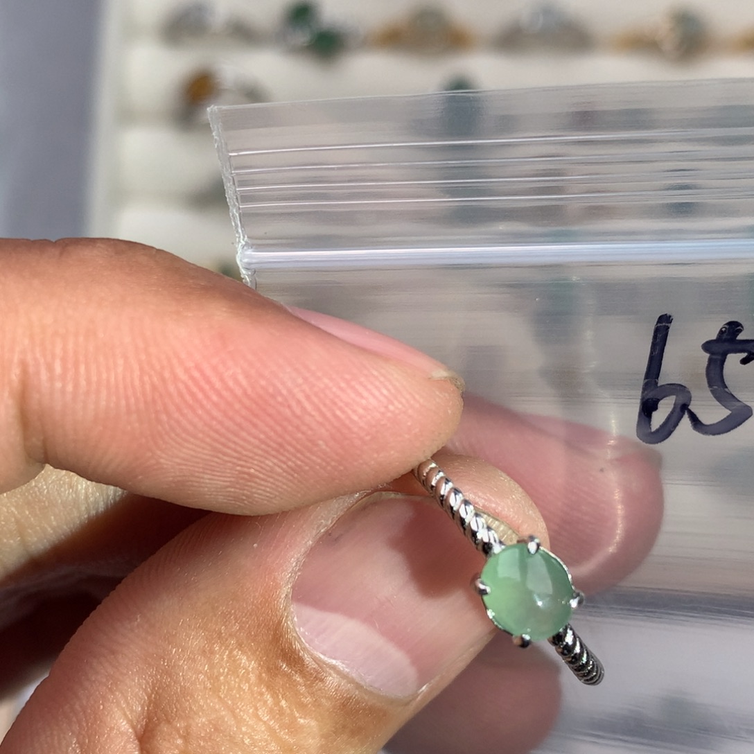 菜****翡翠银S925镶嵌戒圈650