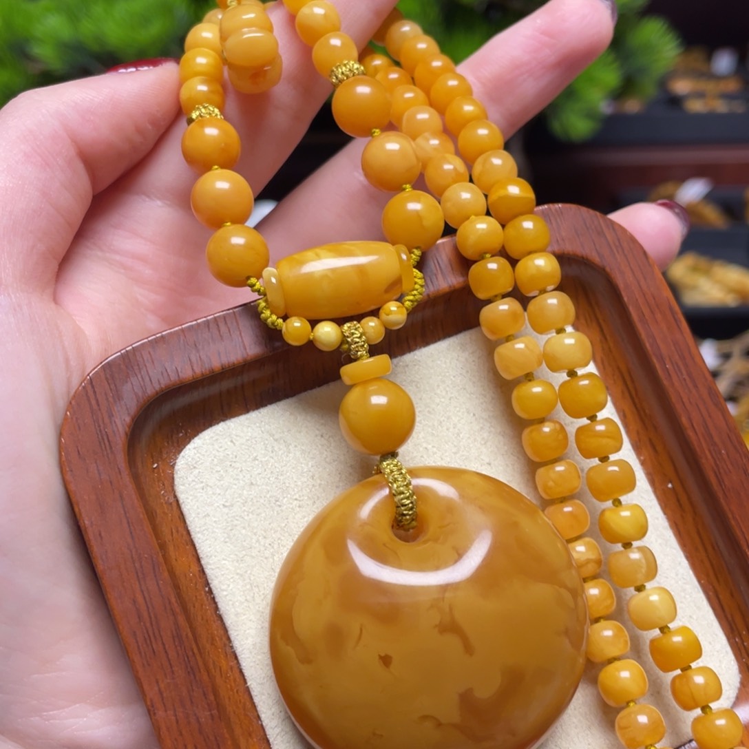 蜜蜡颈饰未镶嵌项链