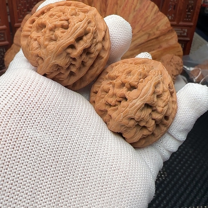 吊坠文玩核桃全品红锦鲤42尺球状