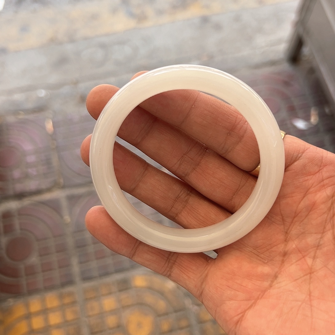 和田玉（白玉）手镯未镶嵌和田玉白玉老坑种精品手镯精品