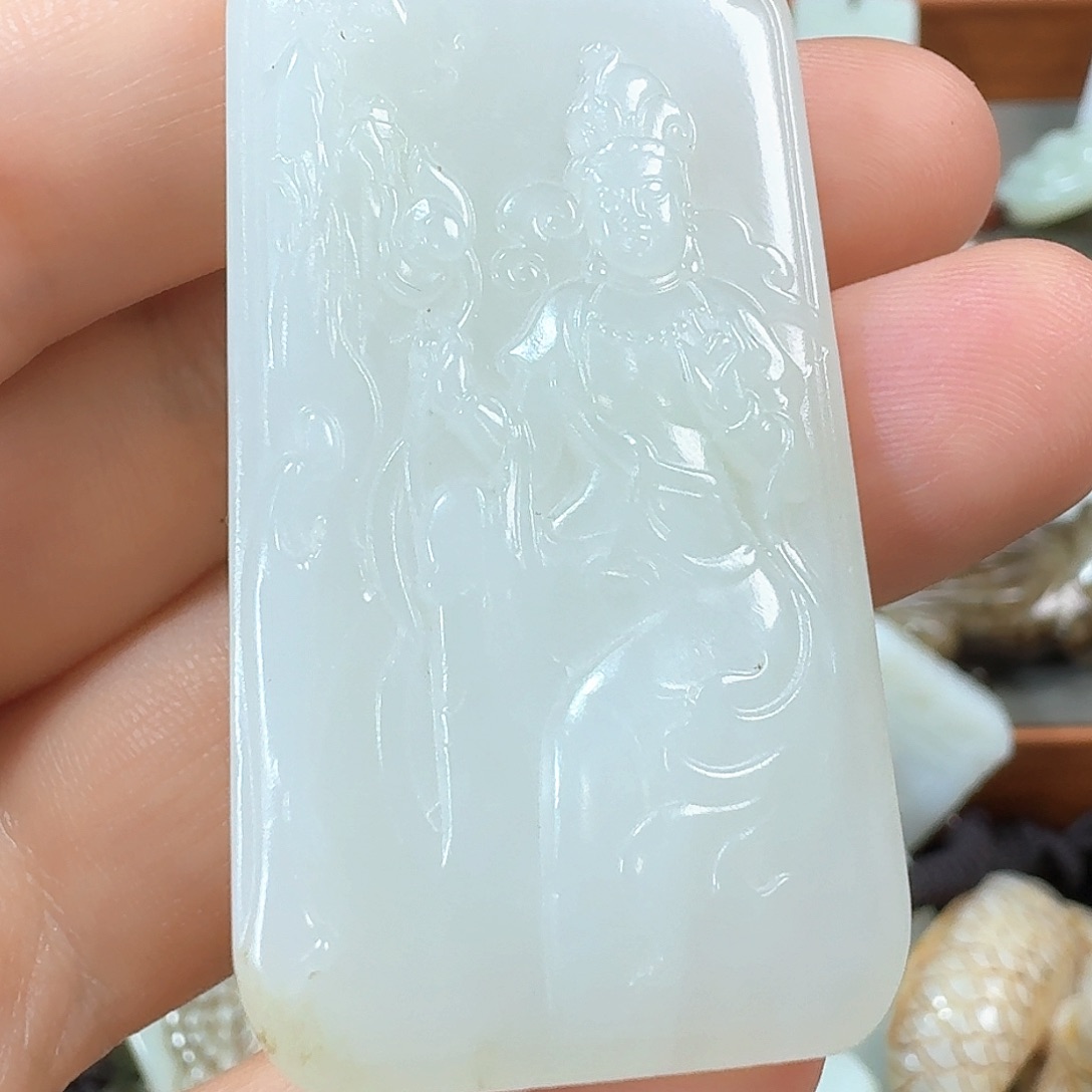 和田玉未镶嵌挂件春**冬