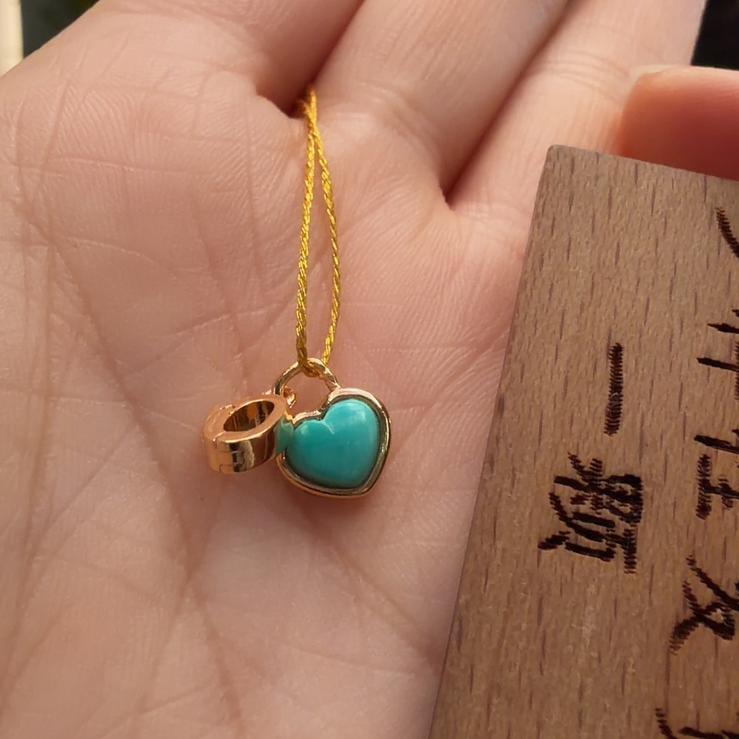 绿松石银S925镶嵌颈饰