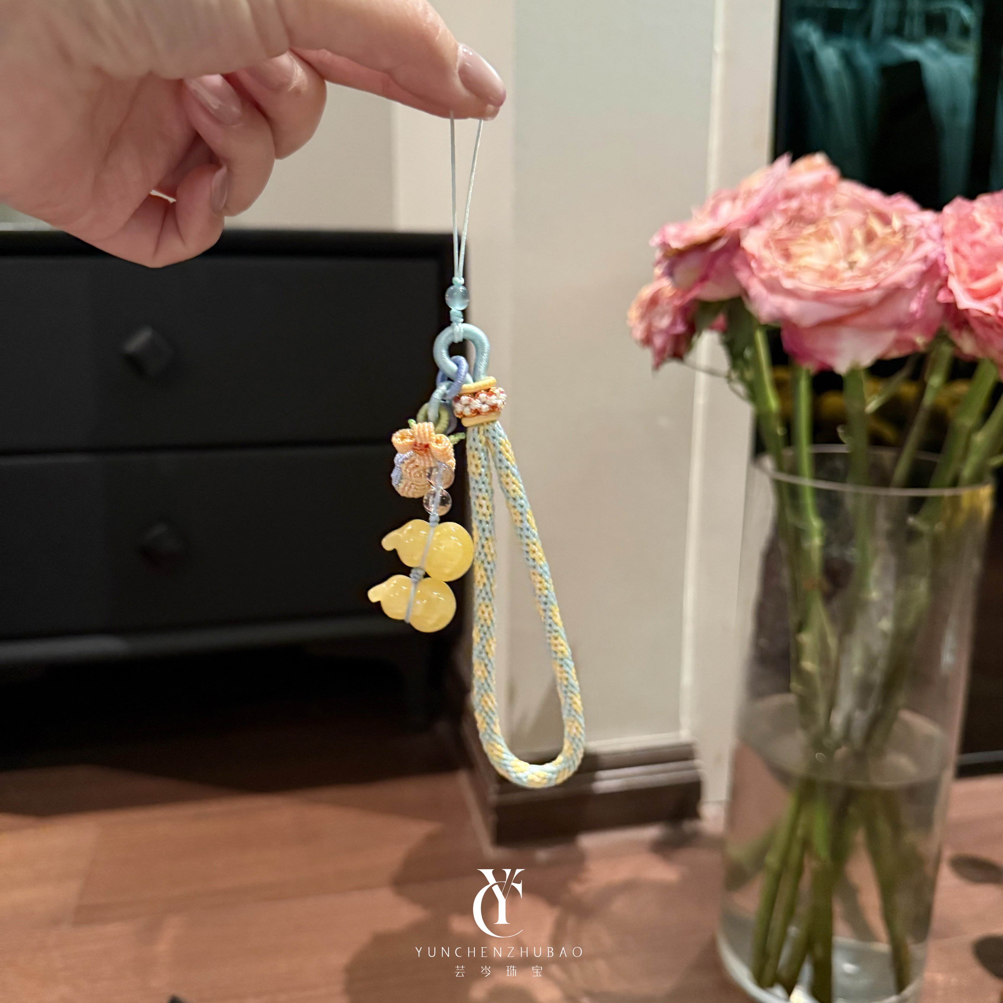 蜜蜡小葫芦编织挂件