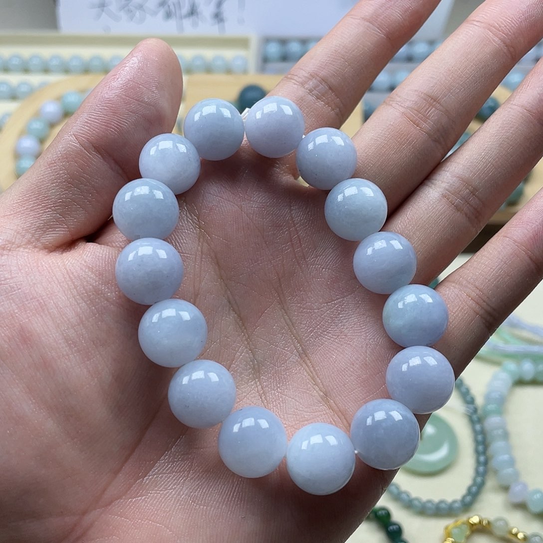 颈饰未镶嵌翡翠13+mm 翡翠珠串