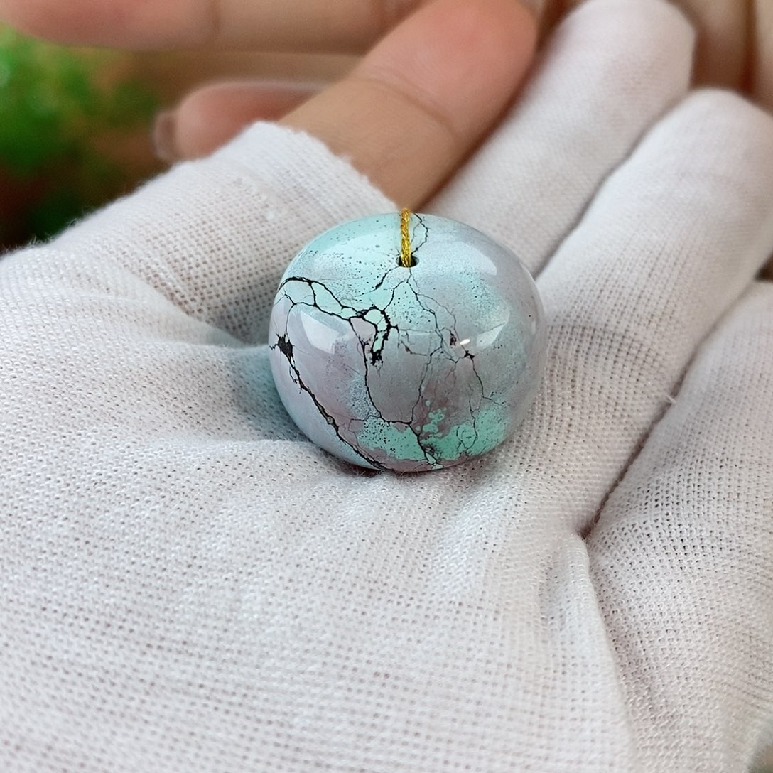 绿松石珠宝奇石未镶嵌月***y