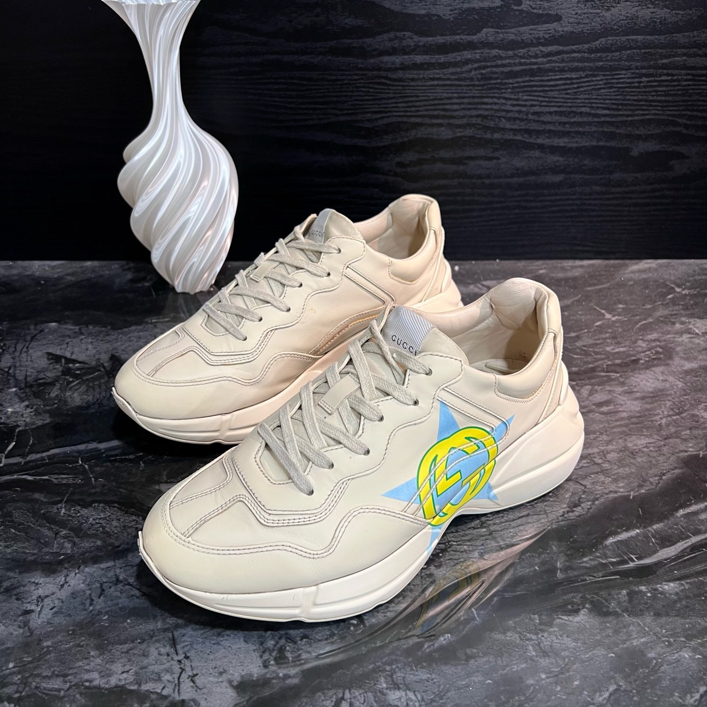 95新 GUCCI/古驰 1986/41码/星星双G老爹鞋休闲鞋