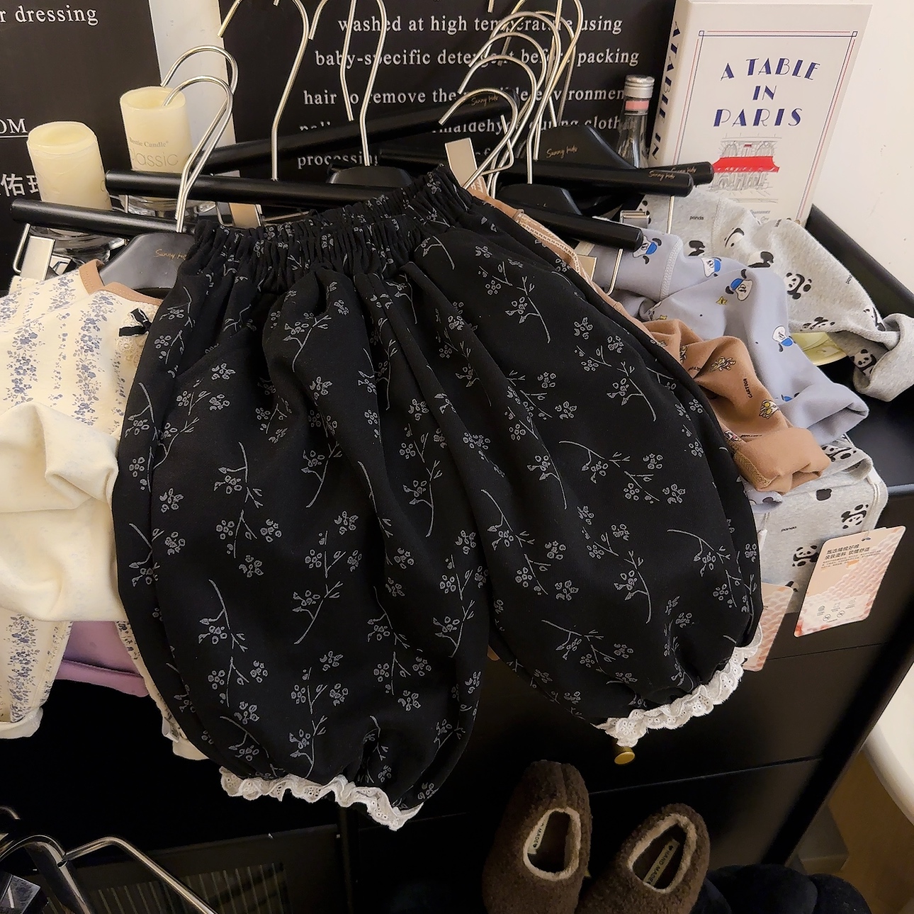 女童裤子秋季2025新款韩版洋气女宝宝春秋洋气森系碎花裤潮