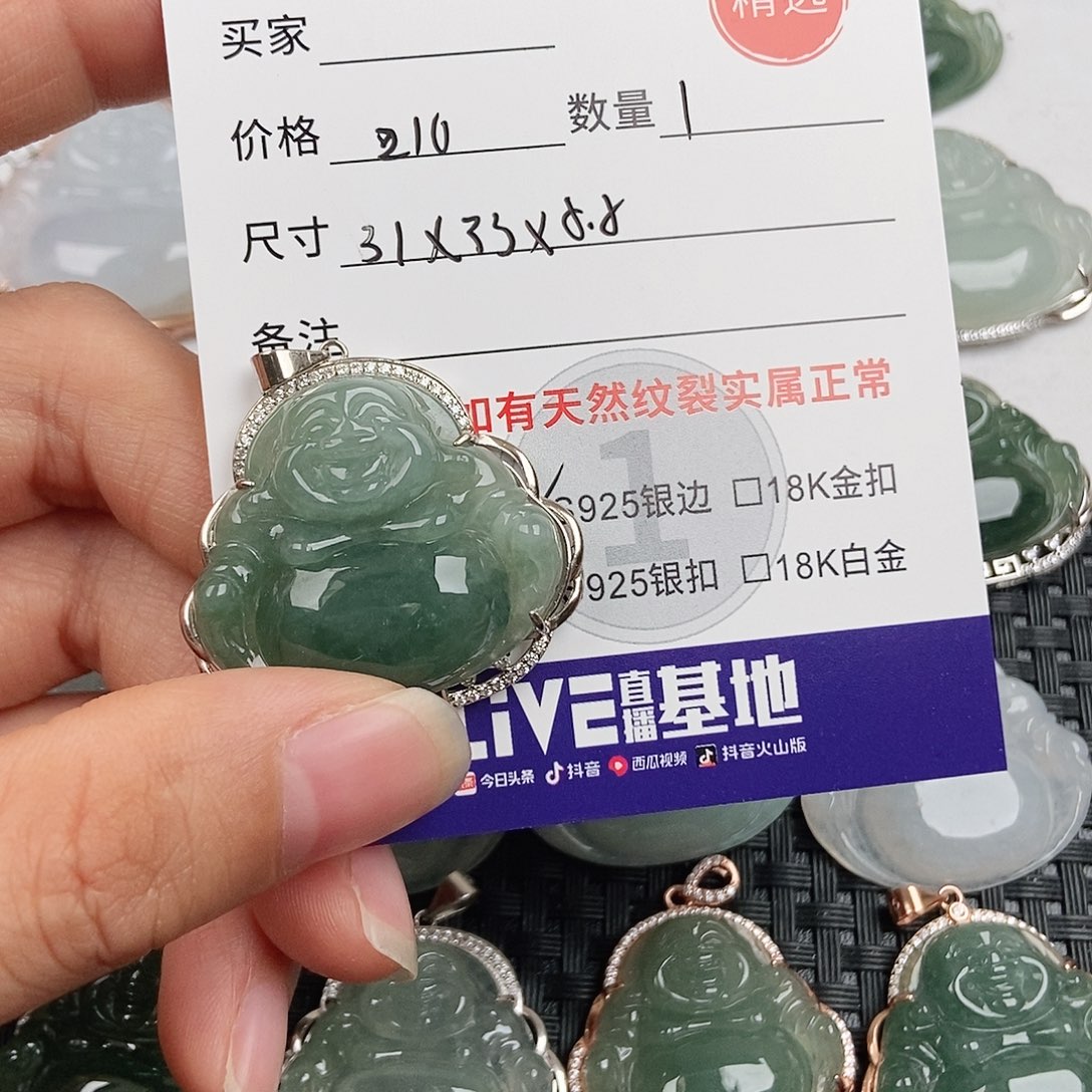 翡翠银S925镶嵌颈饰