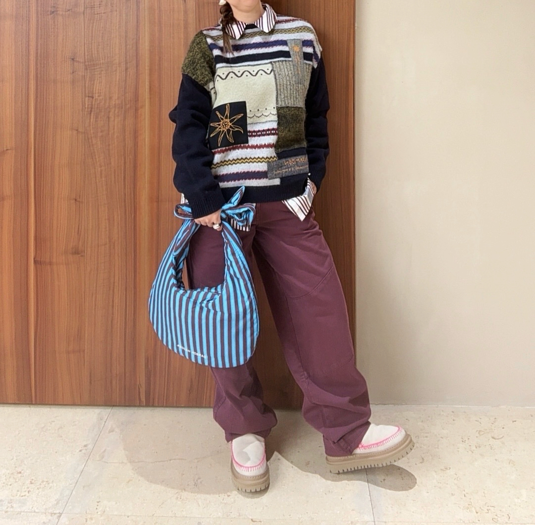 fafamoon 多组织拼接毛衣