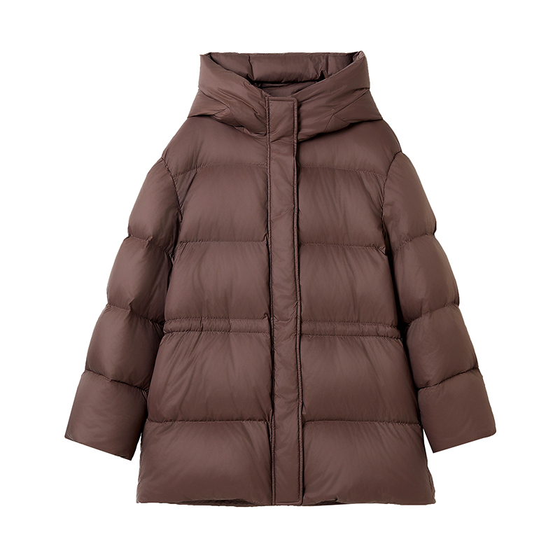 朗姿霍尔多巴吉白鹅绒设计感收腰高级显瘦25年冬季羽绒服欧若风