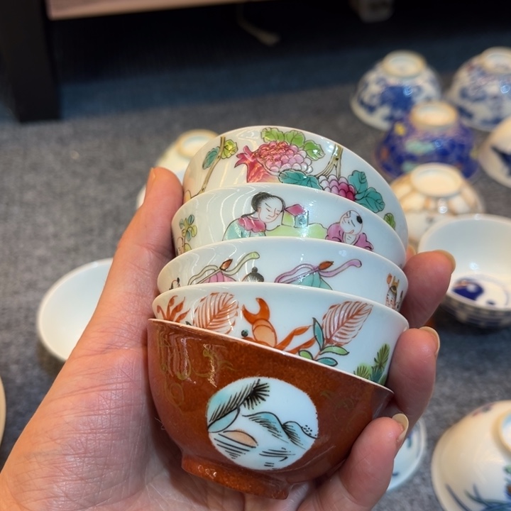 祥***阁手绘茶杯盖碗陶瓷