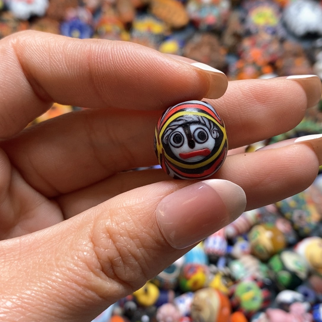 琉璃颈饰印度尼西亚脸珠