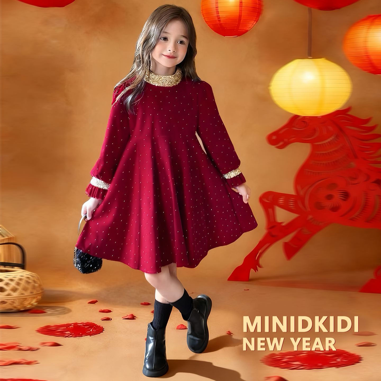 新年战袍裙！自带C位的加绒连衣裙