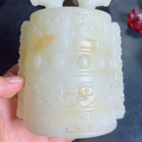 到***里白玉菩提吊坠一个