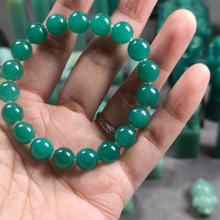惠***畅印石昌化石雅安绿手串1