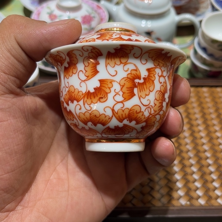 纯手绘精品盖碗杯