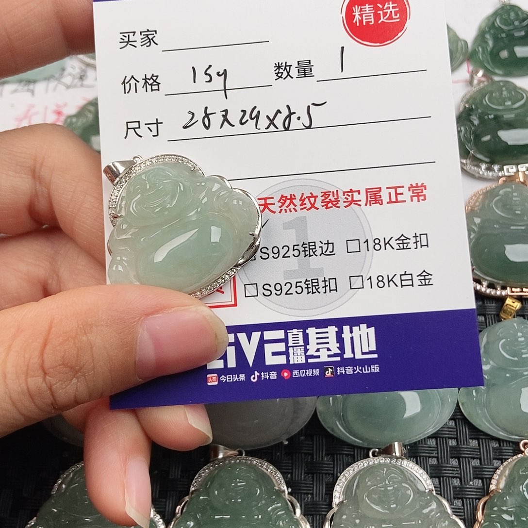 翡翠银S925镶嵌颈饰