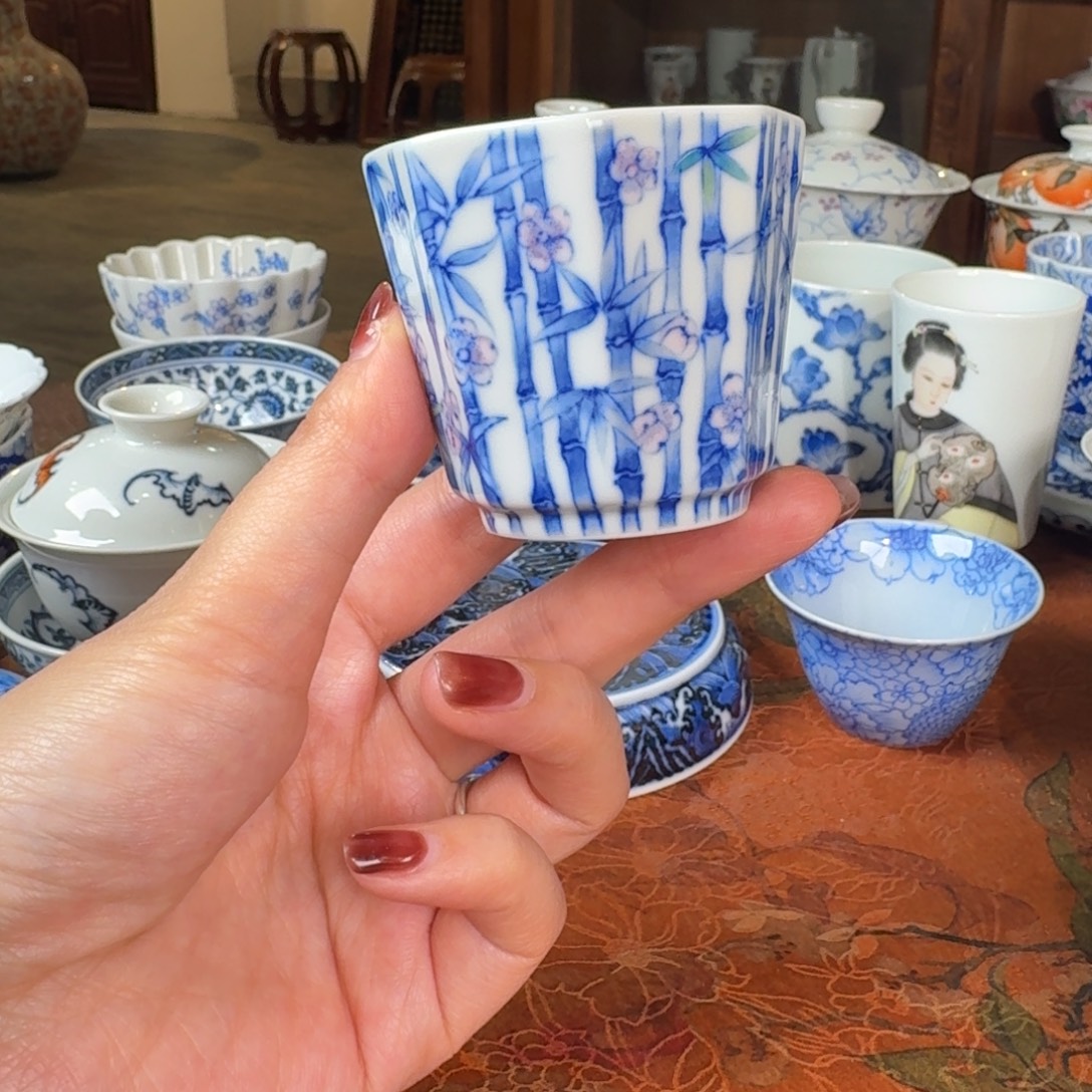 青樵轩福利款竹子八方杯