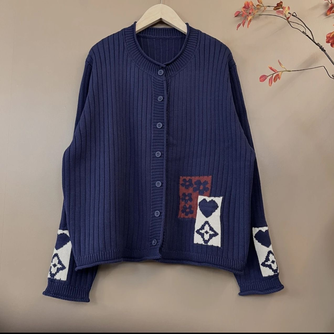 时尚舒适宽松显瘦圆领针织开衫春季外套