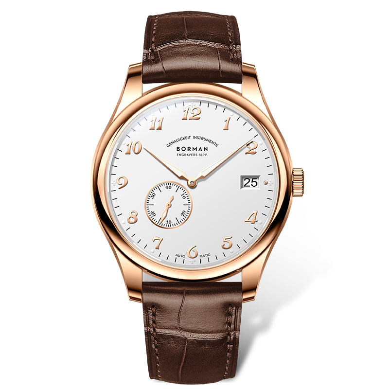 柏曼珍珠陀系列全自动机械表高端超薄夜光防水休闲商务腕表